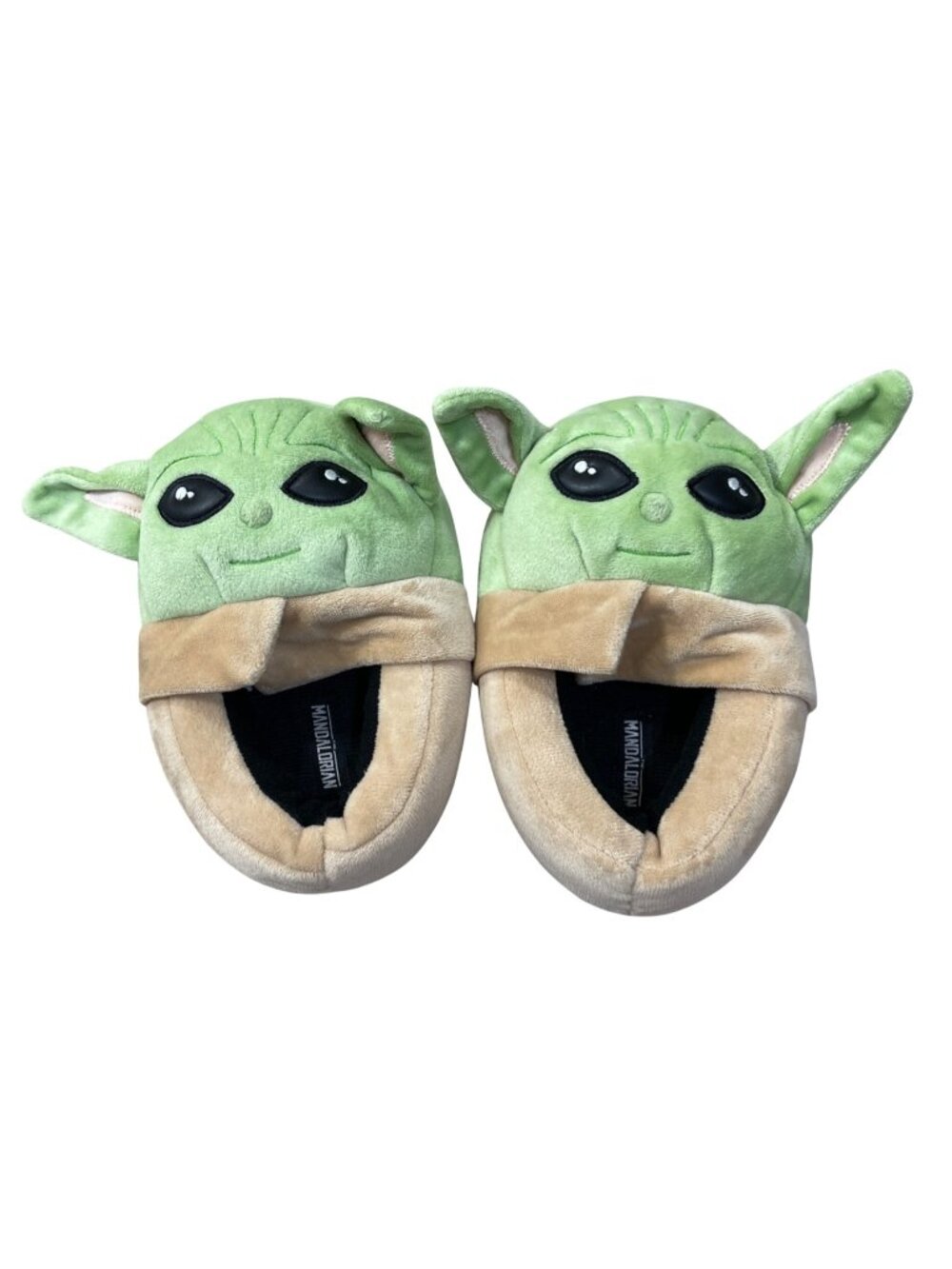Star Wars Slippers The Mandalorian Baby Yoda Size 11/12 Plush Slip On Soft